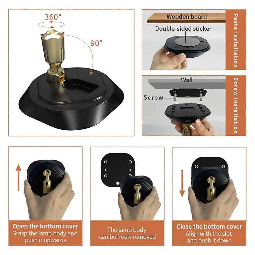 2 Set Wireless LED Spotlight with Remote Control, Timer, and Adjustable Brightness for Indoor Lighting