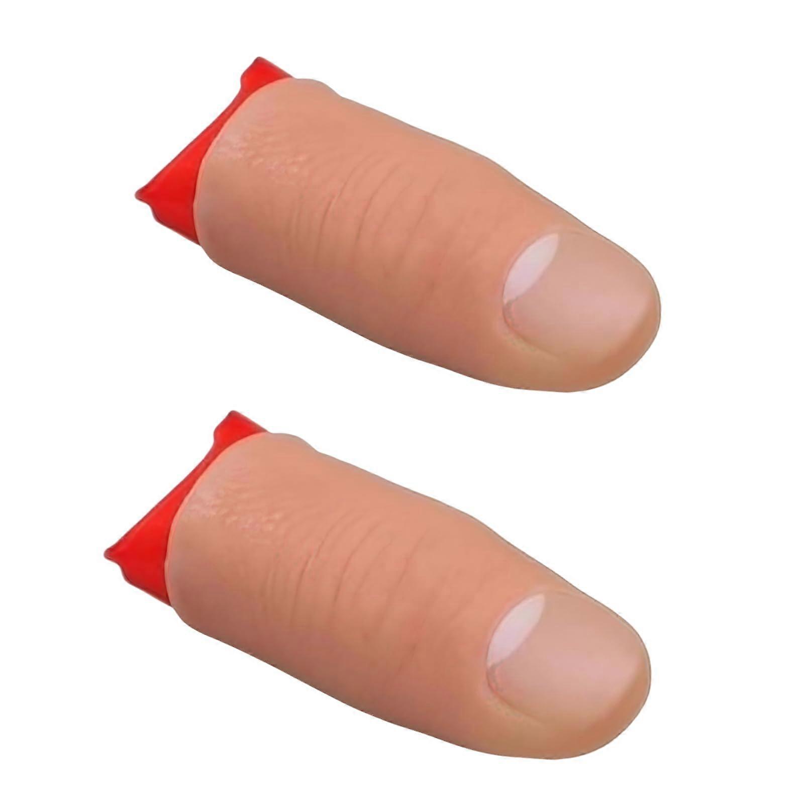 2Pcs Magic Thumb Tip Silk Vanish Prop for Magicians, CloseUp Tricks and Stage Performances