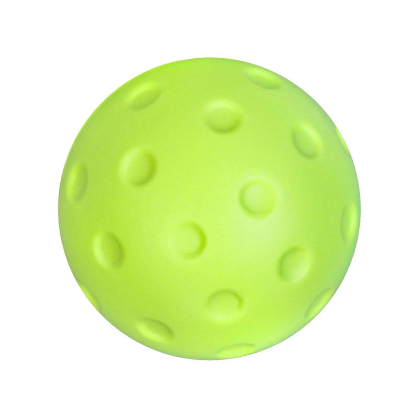 Indoor Pickleball Balls Foam Practice Quiet PU Emerald Green Soft Safe Beginner Training