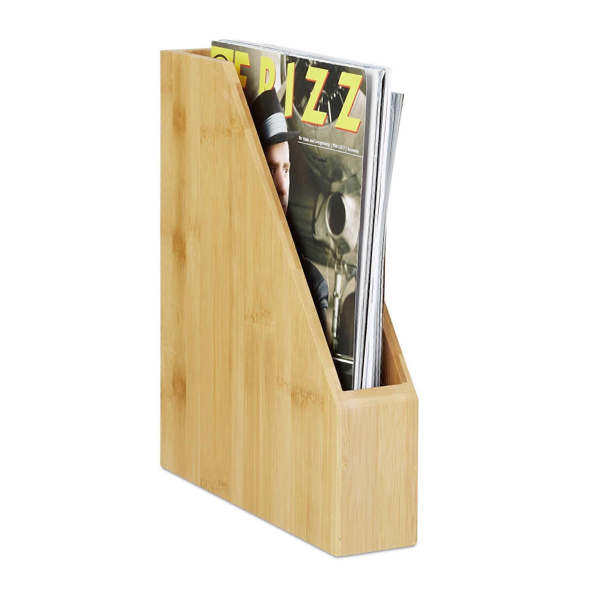 Standing Bamboo File Holder