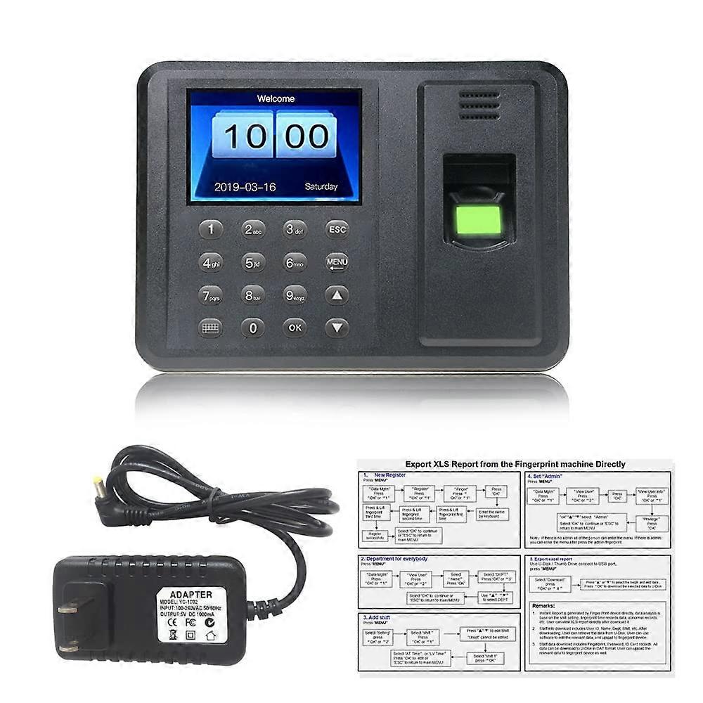 Fingerprint Time Attendance Machine with Biometric and RFID Employee Recognition System