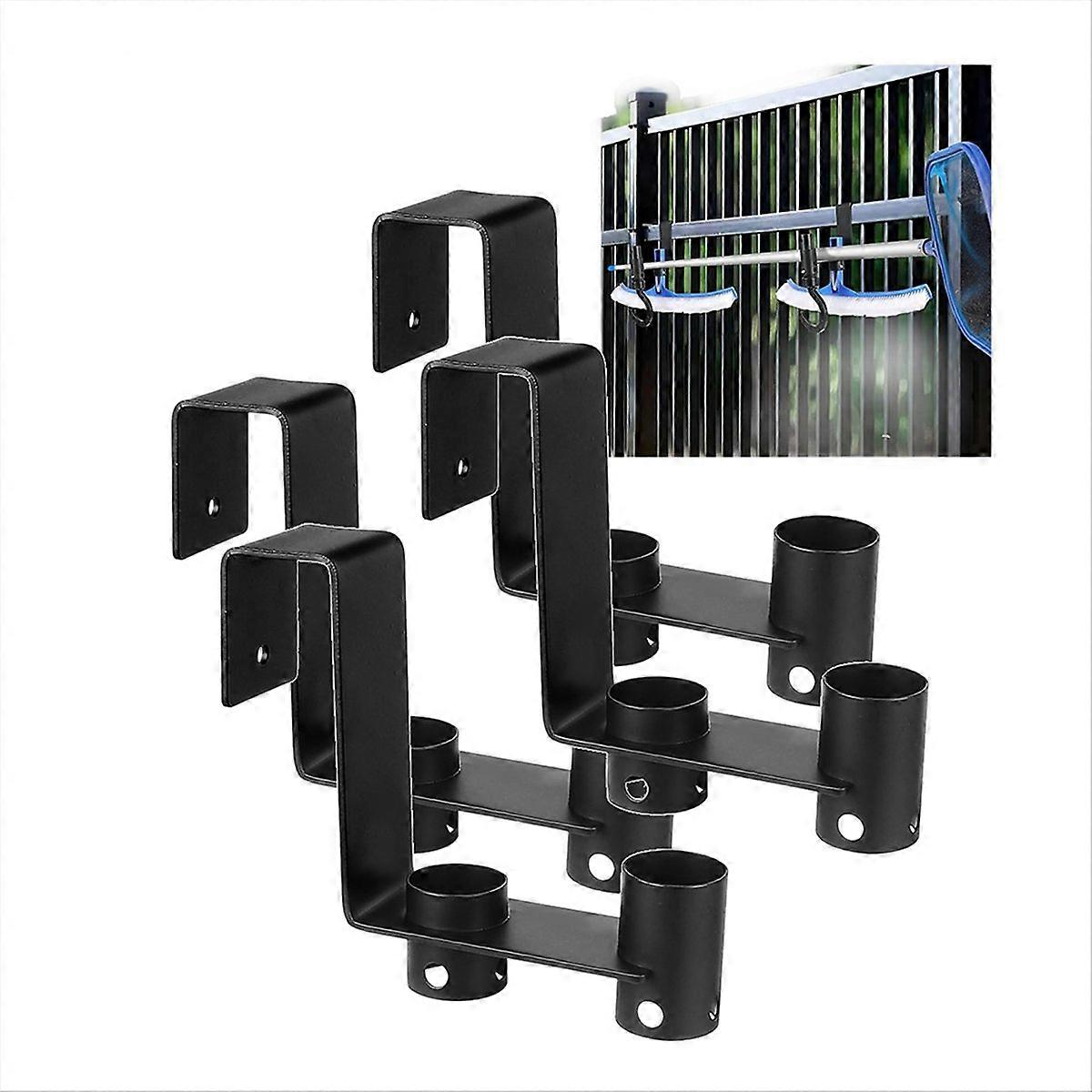 4 Pcs x Pool Fence Hooks, Pool Tool Organizer