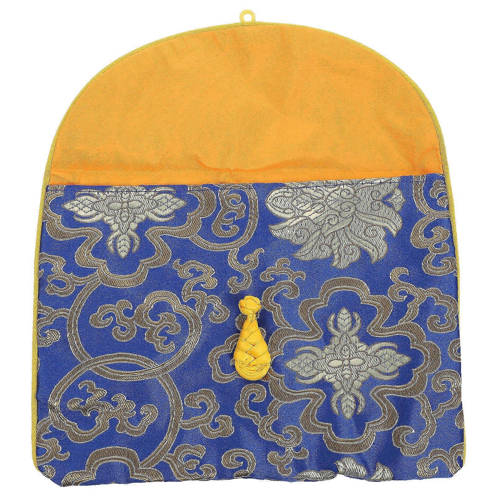 Embroidery Buddhist Scriptures Storage Bag for Convenient Use with Music Books