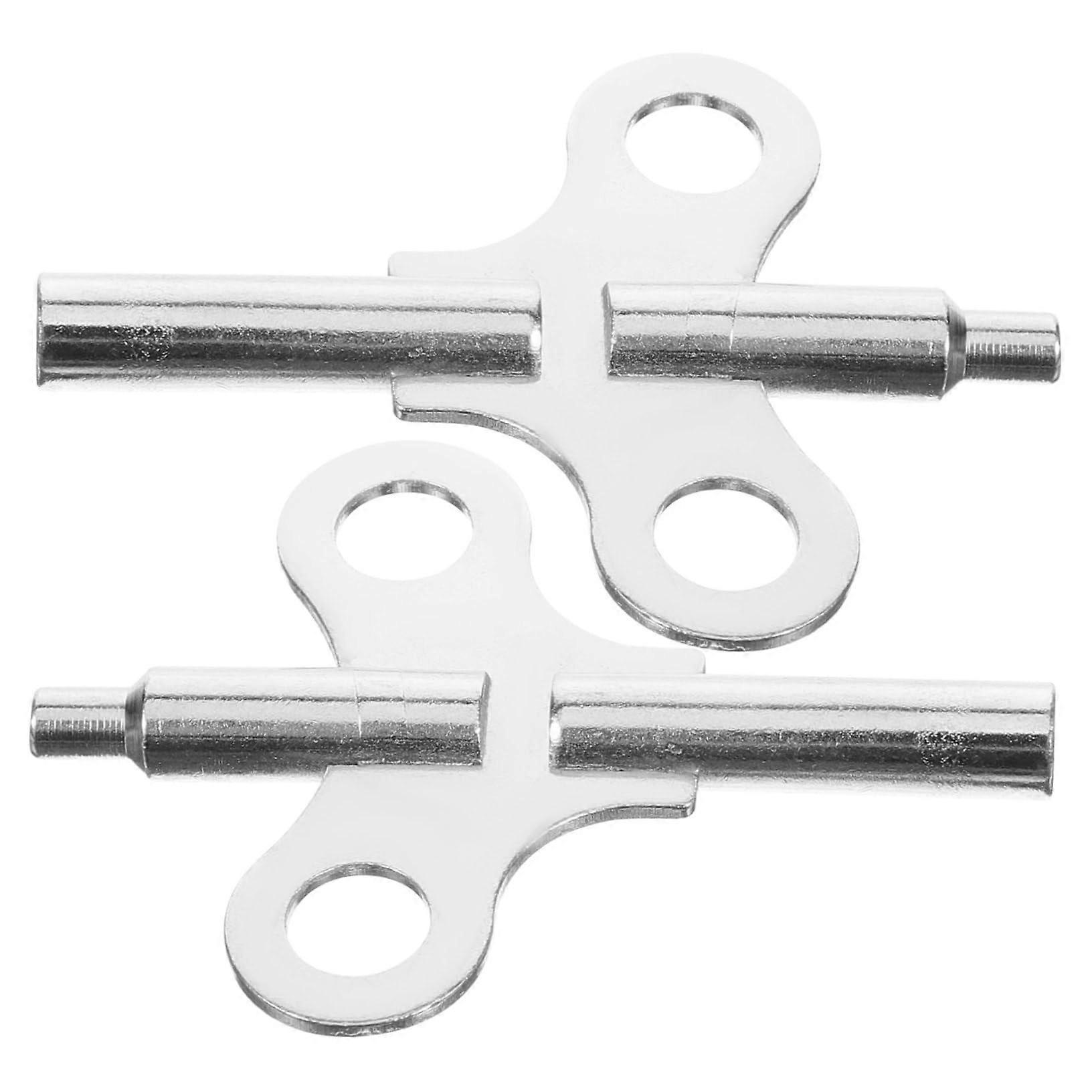 Clock Winding Key Replacement Set 2 Pack for Mechanical Mantel and Wall Clocks