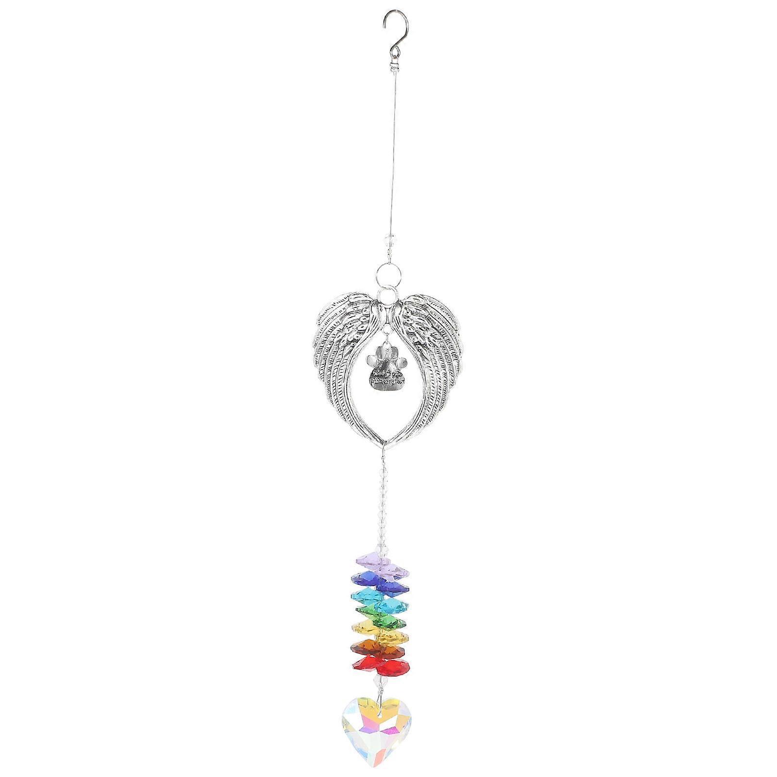 Sun Catcher Crystals Heart Shape Crystal Pendant for Windows 2Pcs