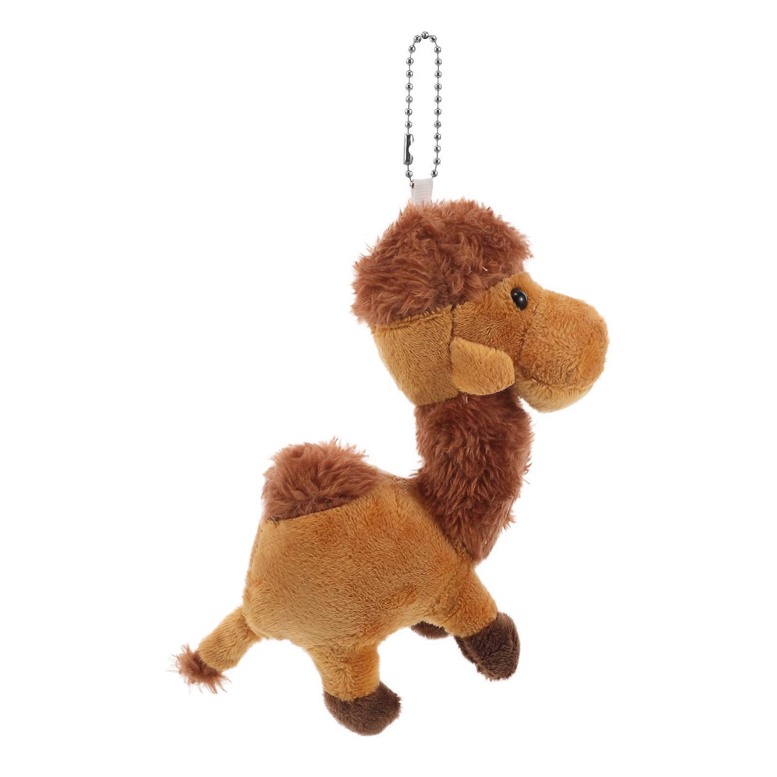 Peluche décorative, utilisable comme porte-clés, marron clair