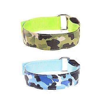 Udendørs Slap Armbånd LED Glødende Camouflage Armbånd til Natløb 6 Stk