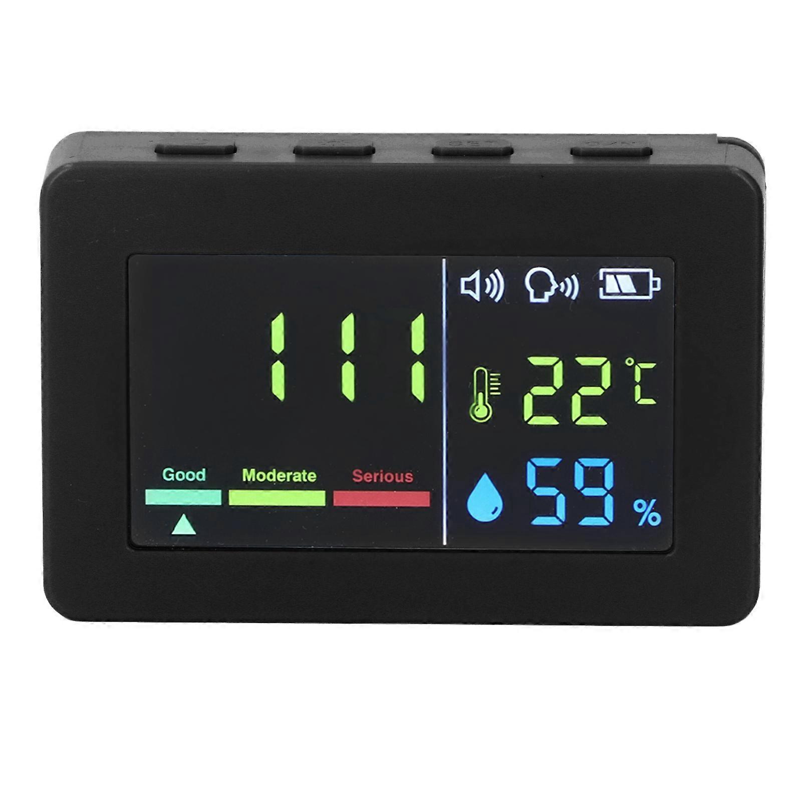 Temperature Humidity Meter High Accuracy Sensor Thermometer Hygrometer Detector with Alarm Function Back Bracket VTCO02 Black