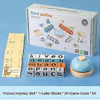 Spelling Game, Puzzle Blocks, Wooden Alphabet Blocks, Educational Alphabet Puzzle, Alphabet Learning Set for Kids Ages 3+ xls