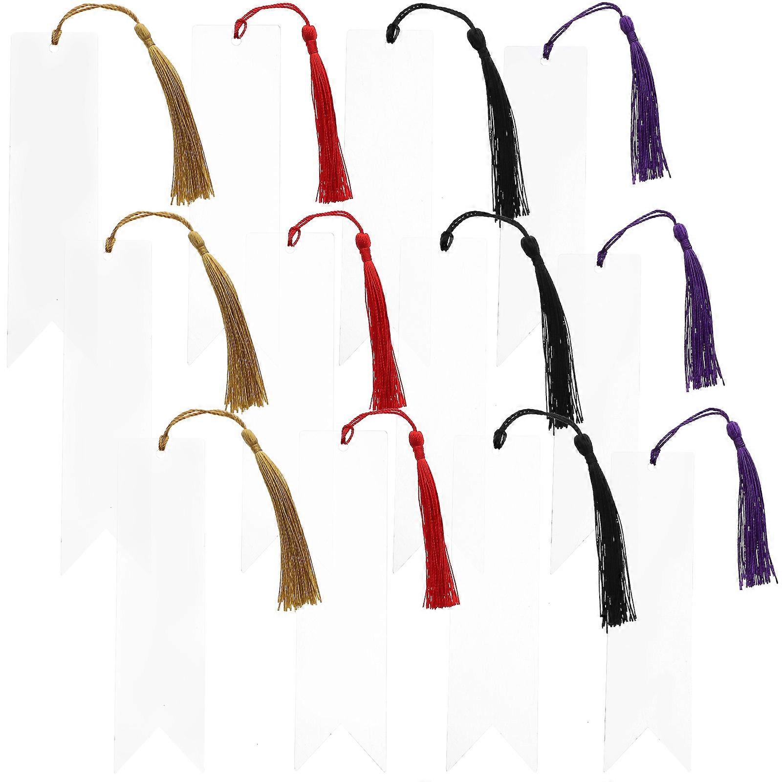 Assorted Color Acrylic Bookmarks for Decoration Use 12Pcs Set