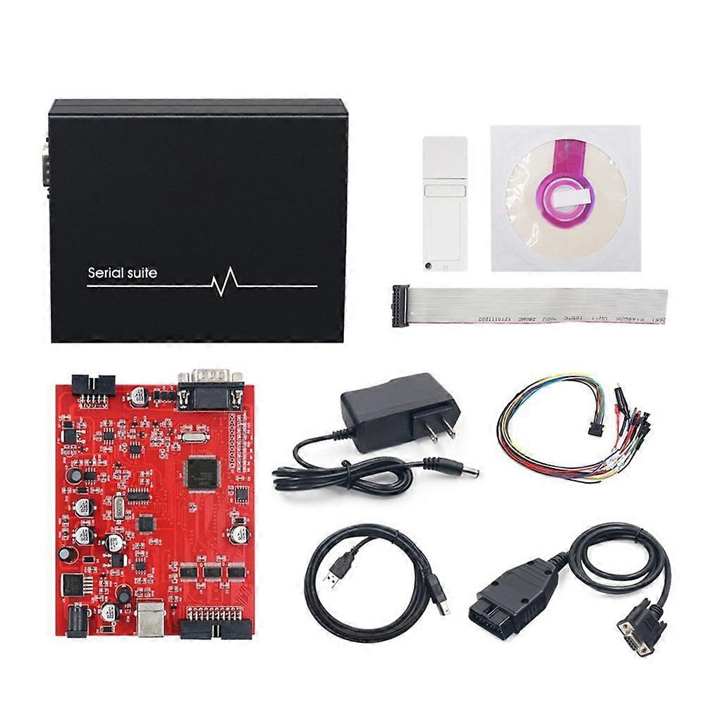 ECU Programmer with USB Dongle Red Board OBD2 Tuning Tool for Piasini Engineering Serial Suite V4.3 Master Chip US Plug