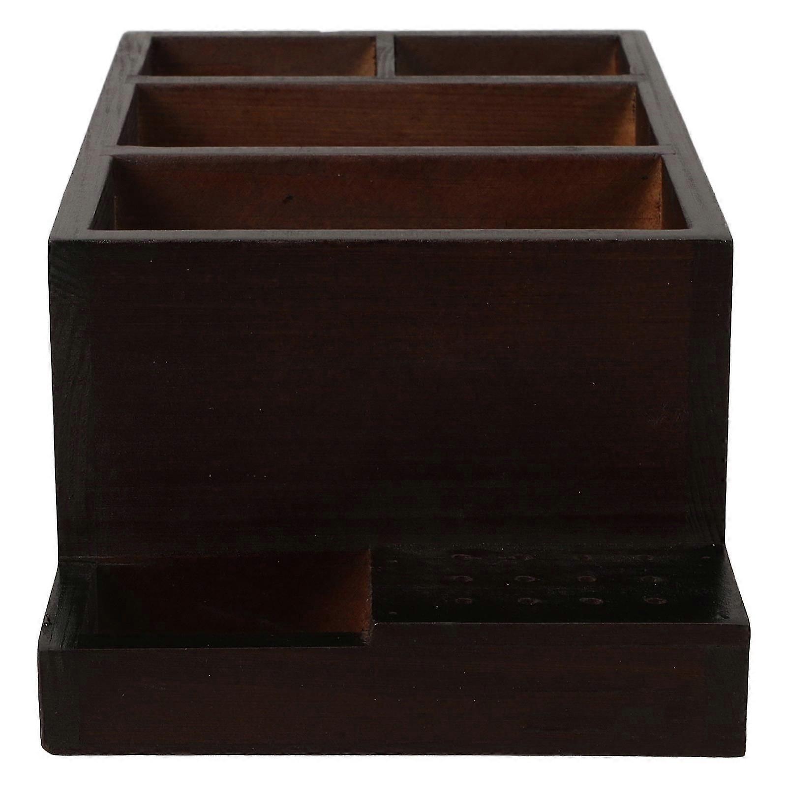 Nail Drill Bits Holder Wooden Organizer for Efficient Tool Storage