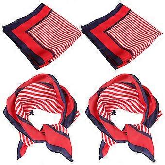 4 stuks hoofddoek sjaal stewardess sjaal vierkante hals sjaal voor vrouwen hals sjaals