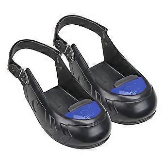 Metal Toe Cap Shoe Covers Non Slip Rubber Sole Adjustable Strap for Men Women Workplace Construction Site Visitors