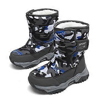 Winter Boys Girls Velvets Snow Boots Slip Resistant Cold Weather Shoes for Winter Outdoor