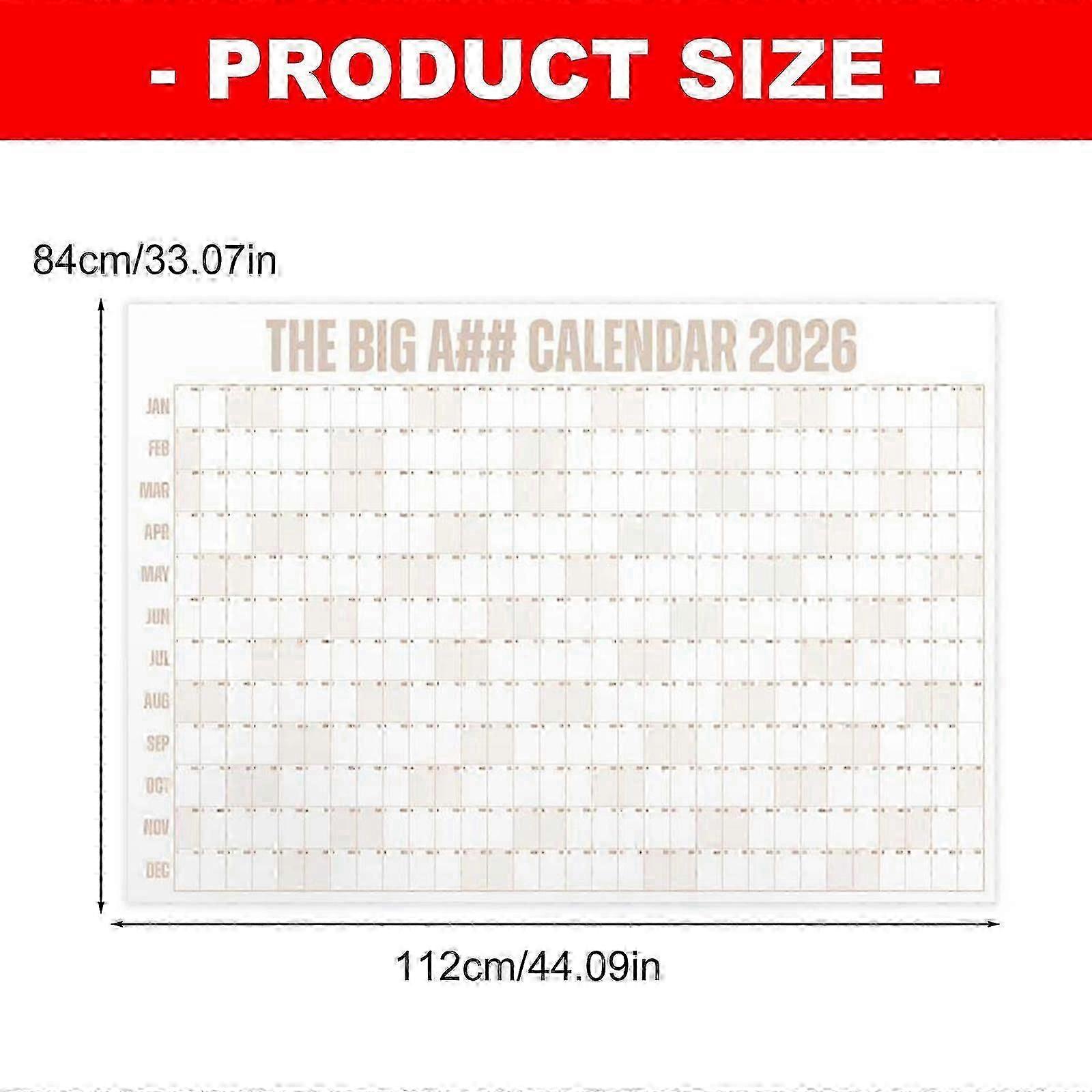 Calendrier 2026 extra large rose