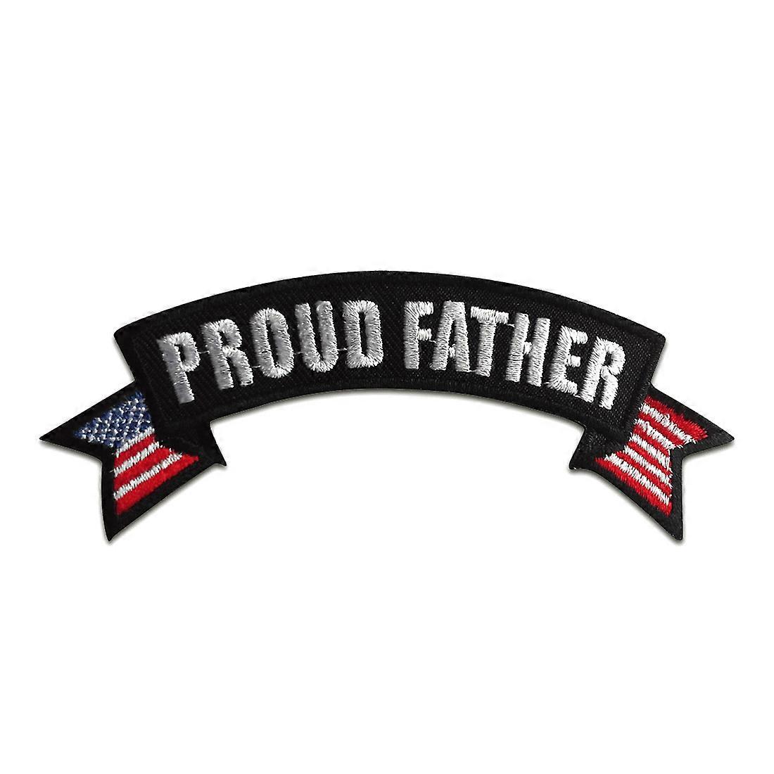 Patch / iron-on patch Proud Father USA black 11,8x5cm patch iron-on patch
