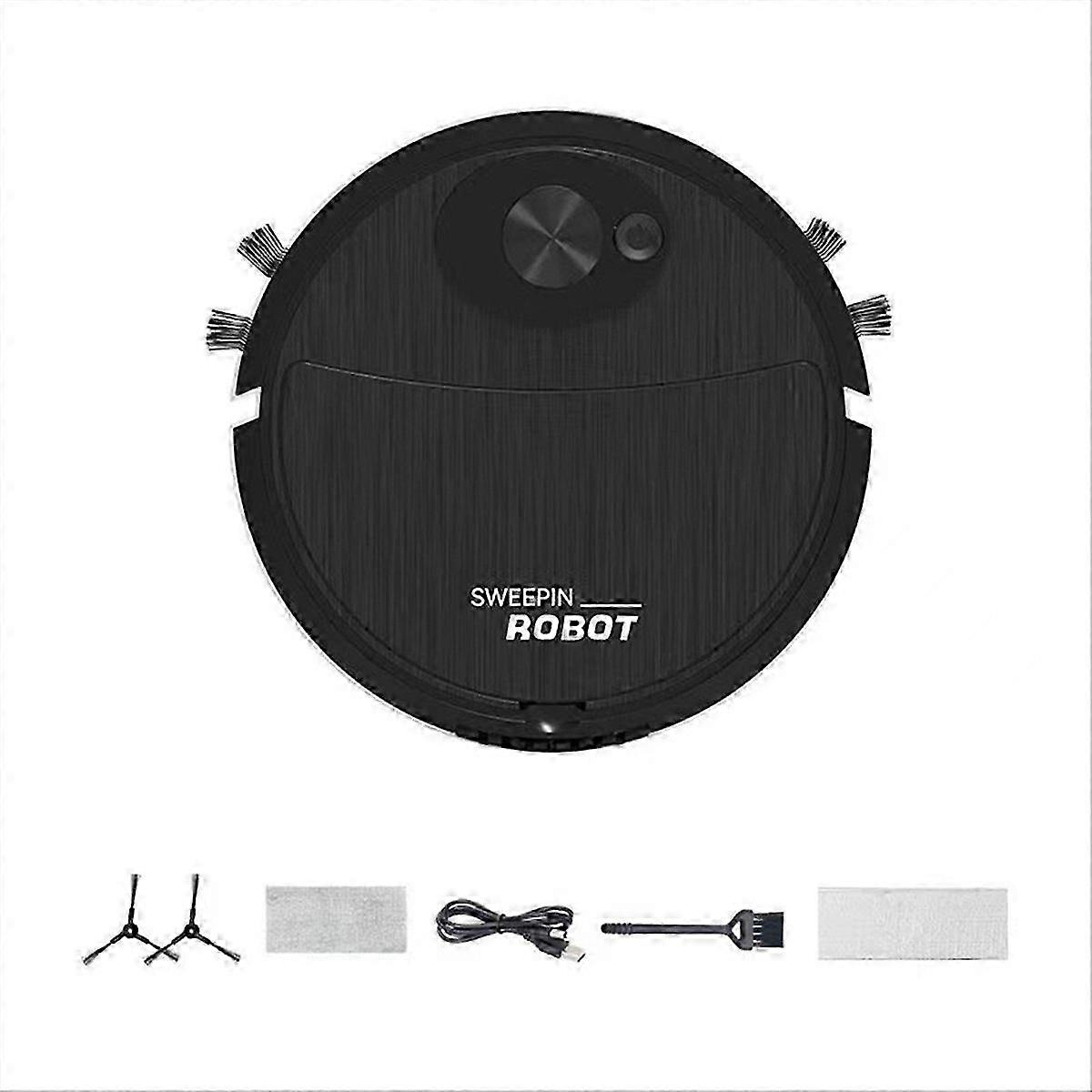 Cleaning Sweeping Robot Automatic Vacuum Robot Cleaning Machine,Black