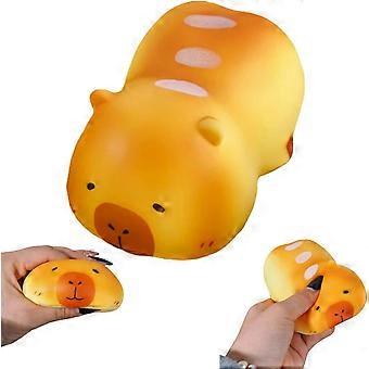 Slow Rising Capybara Bread Squishy Toy Stress Ball, Soft Stretchy Animal Squeeze Fidget, Kawaii Capybara Shaped Bread Toy for Daily Office Relaxation