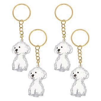 Dog Hair Storage Keychain Transparent Pet Hair Memorial with 8Pcs