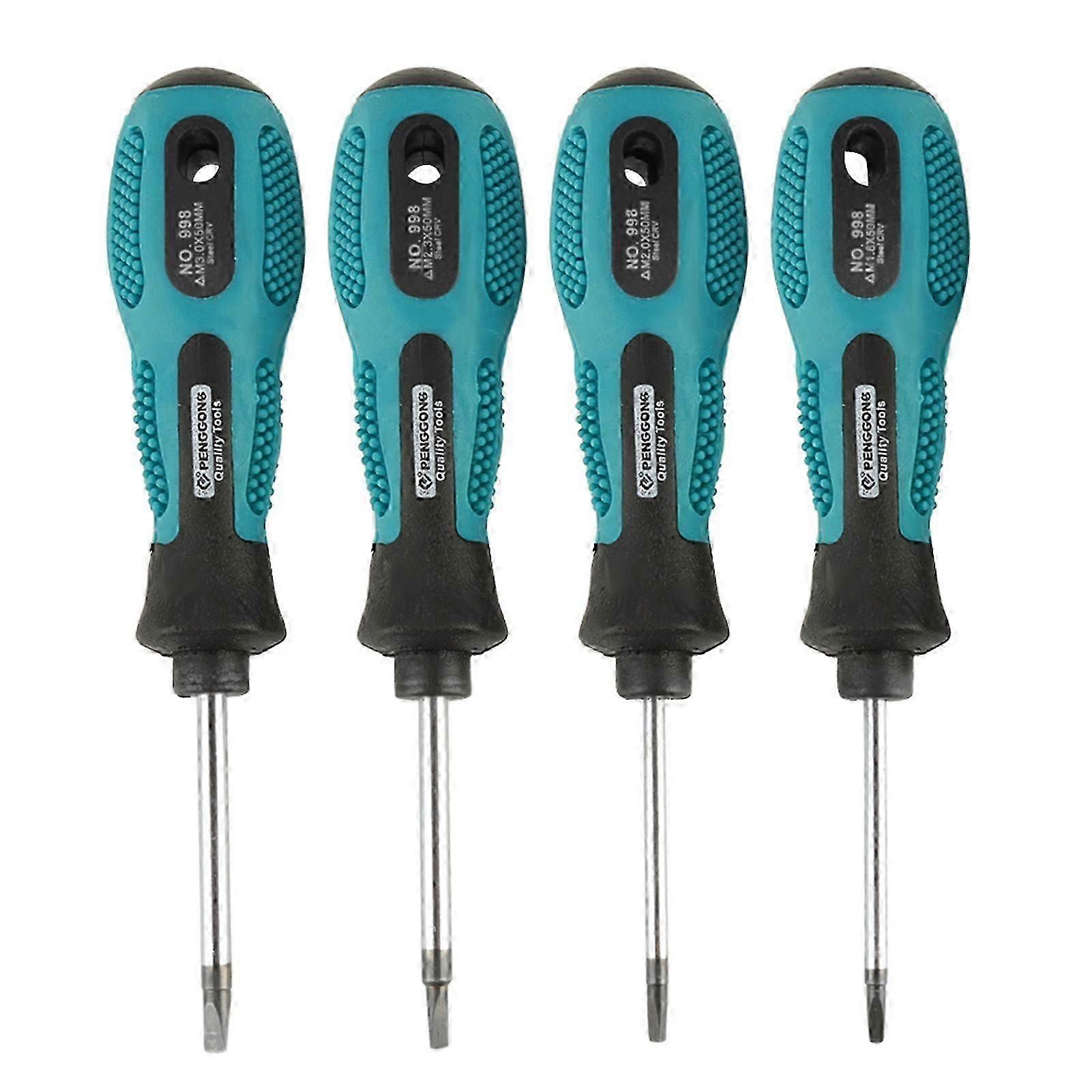 4 Piece Precision Triangular Screwdriver Set with Magnetic Multi-Tool