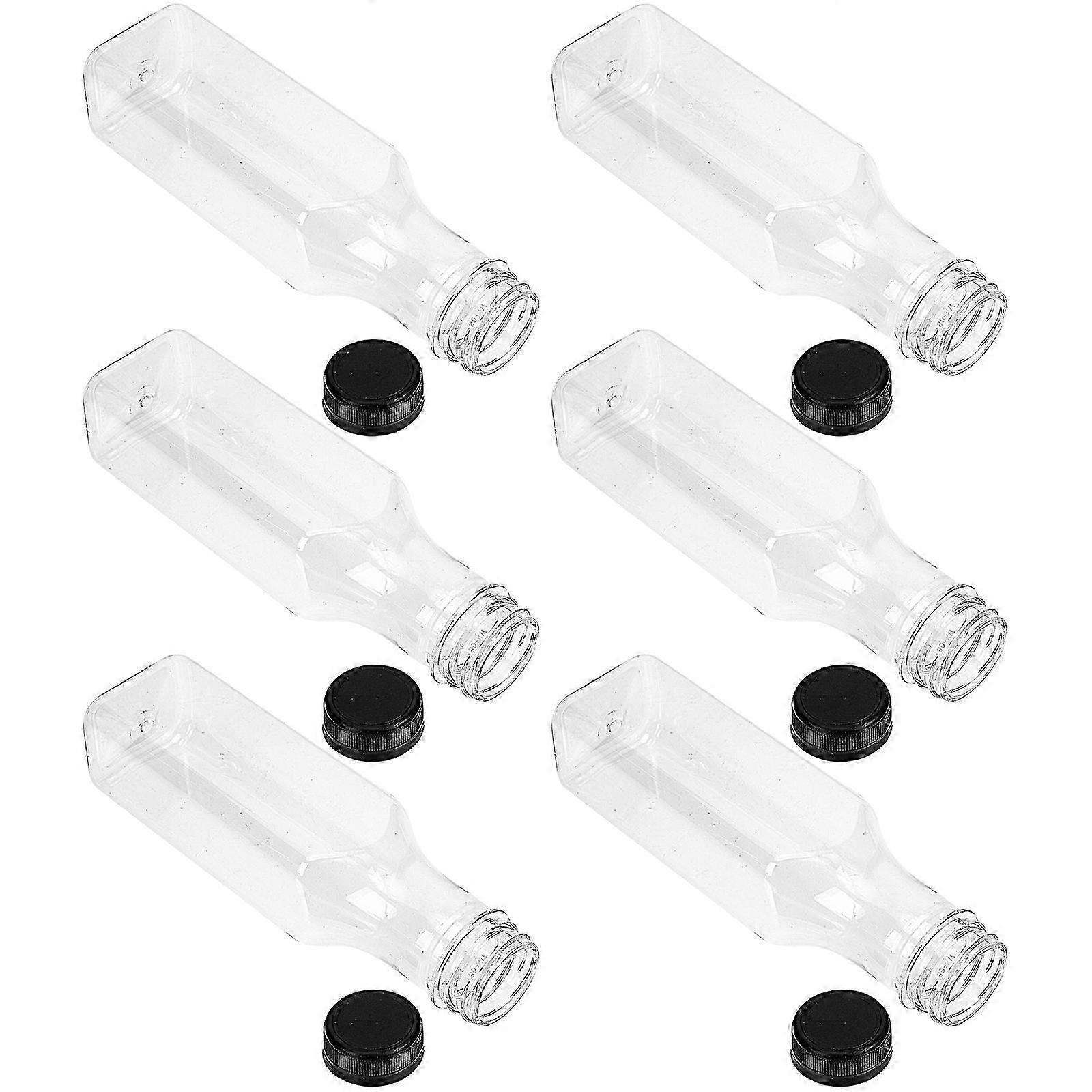 Milk Tea Plastic Beverage Bottles for Storage Use 6Pcs