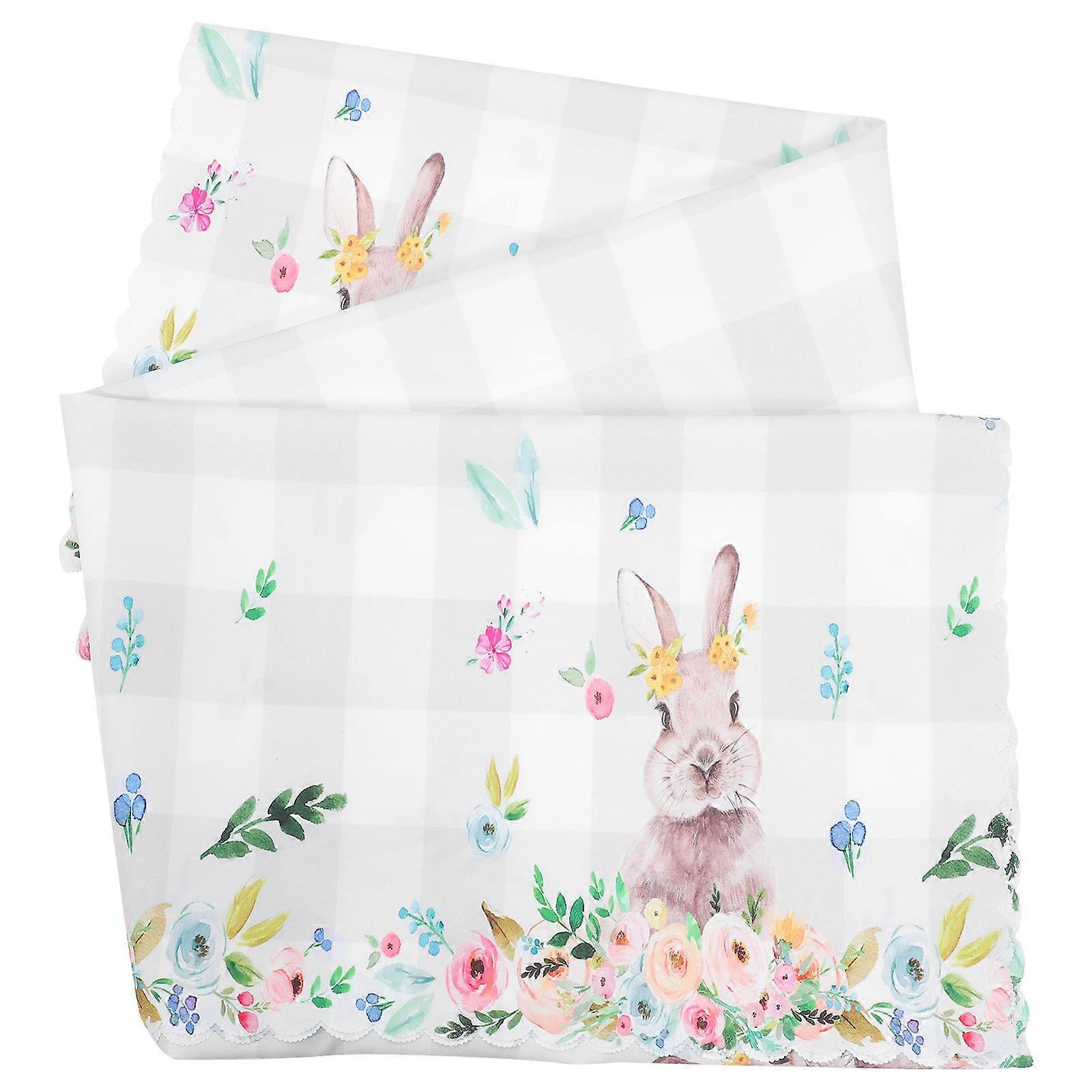 Easter Tablecloth 3Pcs Spring Table Runner for Dining Table Party Use