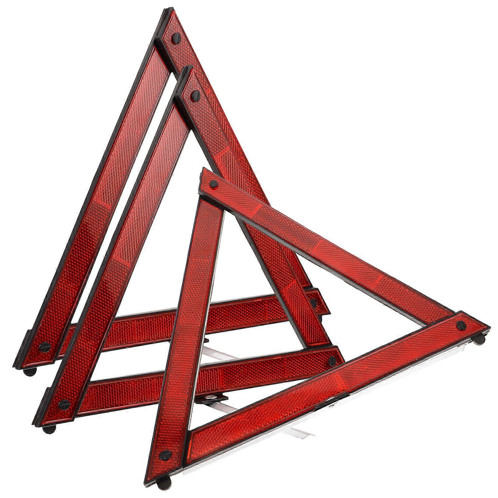 3pcs Safety Triangle Road Emergency Triangle Safety Reflective Triangle Warning Triangle