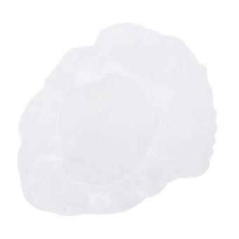 100pcs Disposable One-off Clear Shower Hair Caps Elastic Bathing Caps for Spa Salon