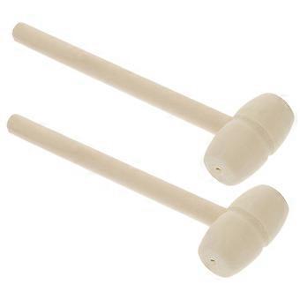 Small Wooden Mallet Hammer Toys for Kids Playing 36Pcs Set Khaki Wood