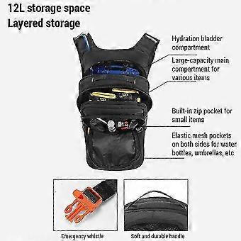Hiking Cycling Hydration Backpack 12L Nylon Water Backpack 26-27