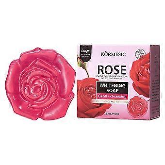 Rose Whitening Soap, Floral Handmade Cleansing Bar for Face & Body Ver