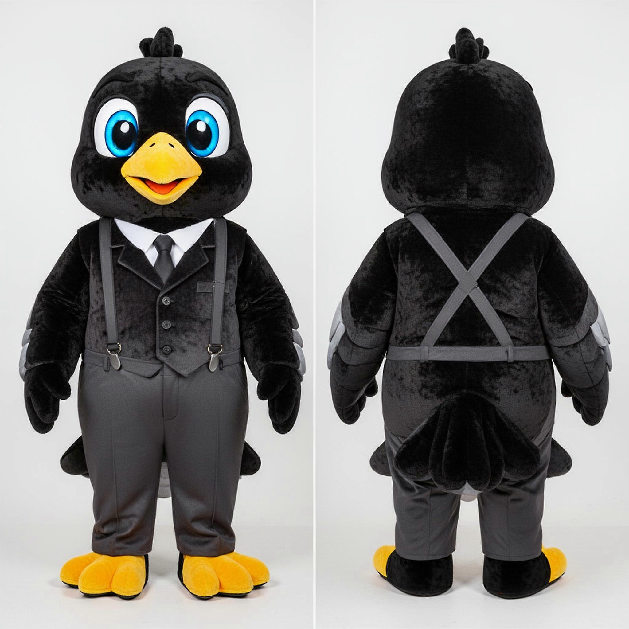 MASTICOT Velvety Black Dove Mascot