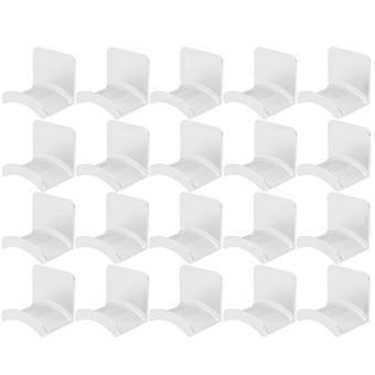 20 stuks universele zelfklevende hoofdtelefoonhouders, wand-, bureau- en pc-montage, headsethanger, eenvoudige en schadevrije installatie, wit