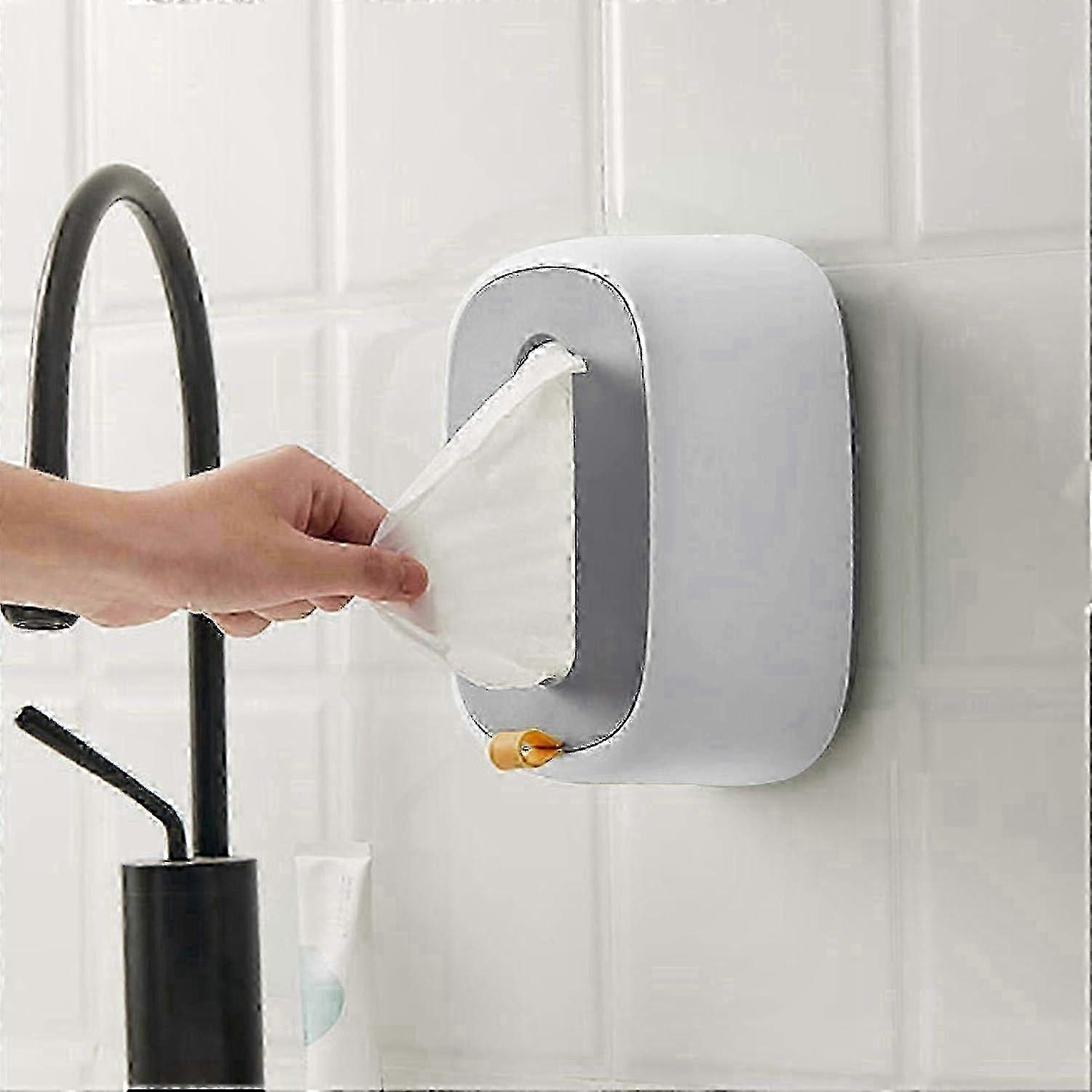 White Wall-Mount Wipe Holder