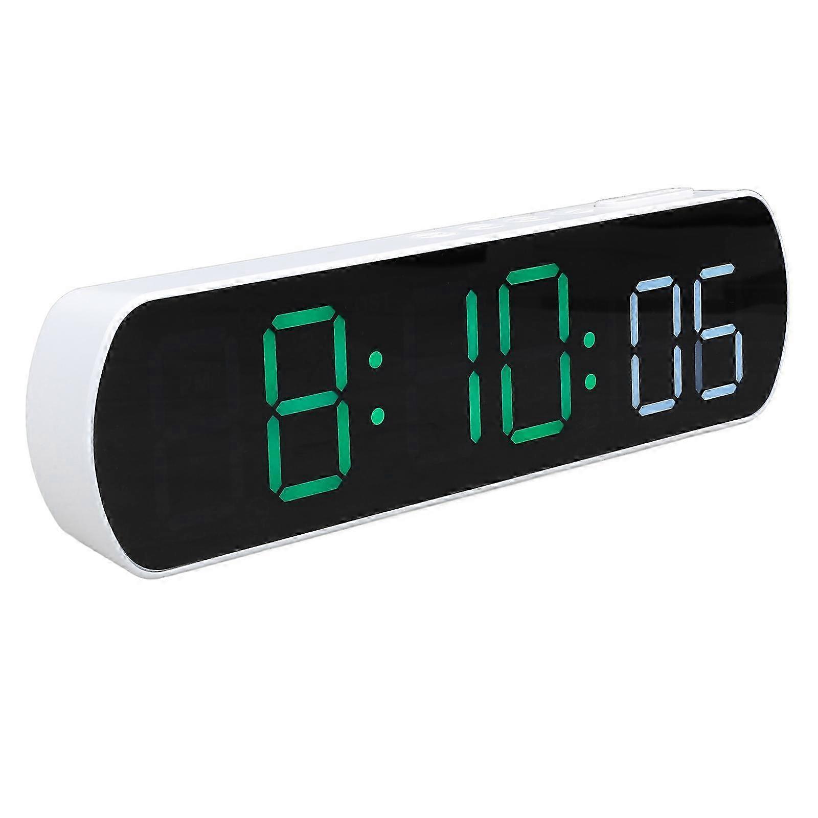 Digital bedroom clock with LED display, multi-functional 5-piece alarm clock set