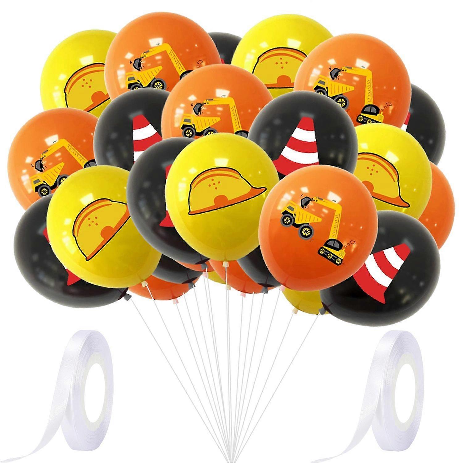 Bright, Clear-Printed, Durable Construction Party Balloons