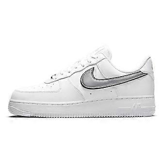 Nike Air Force 1 Low '07 Essential White Metallic Silver Black Women's DD1523-100
