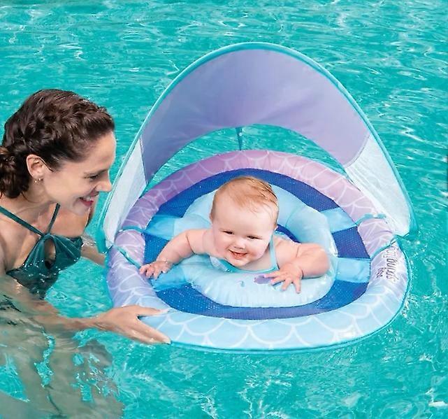 QuickInflate Mermaid Scales Canopy Pool Float Raft