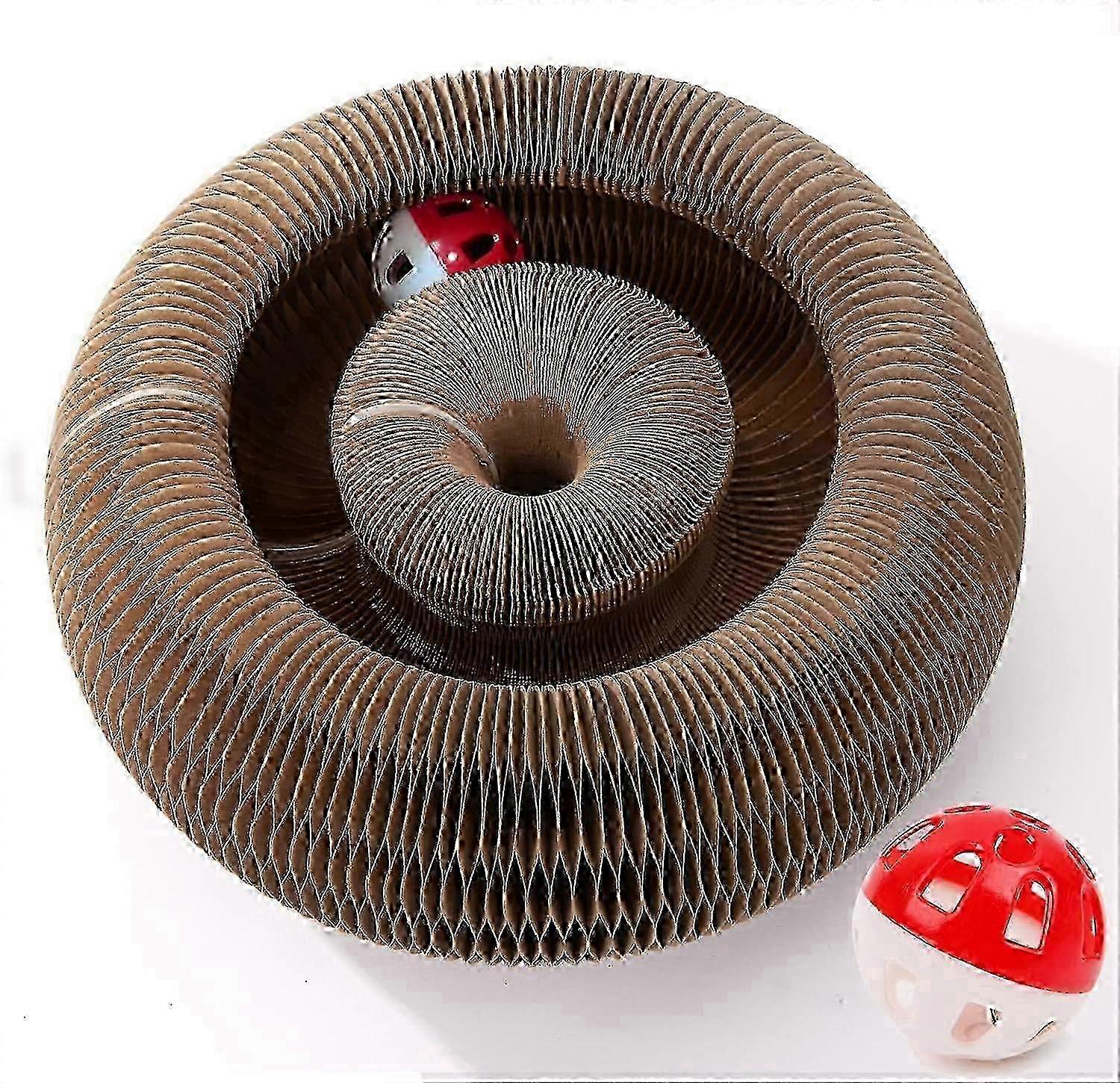 Foldable Ball Track Cat Scratcher Toy