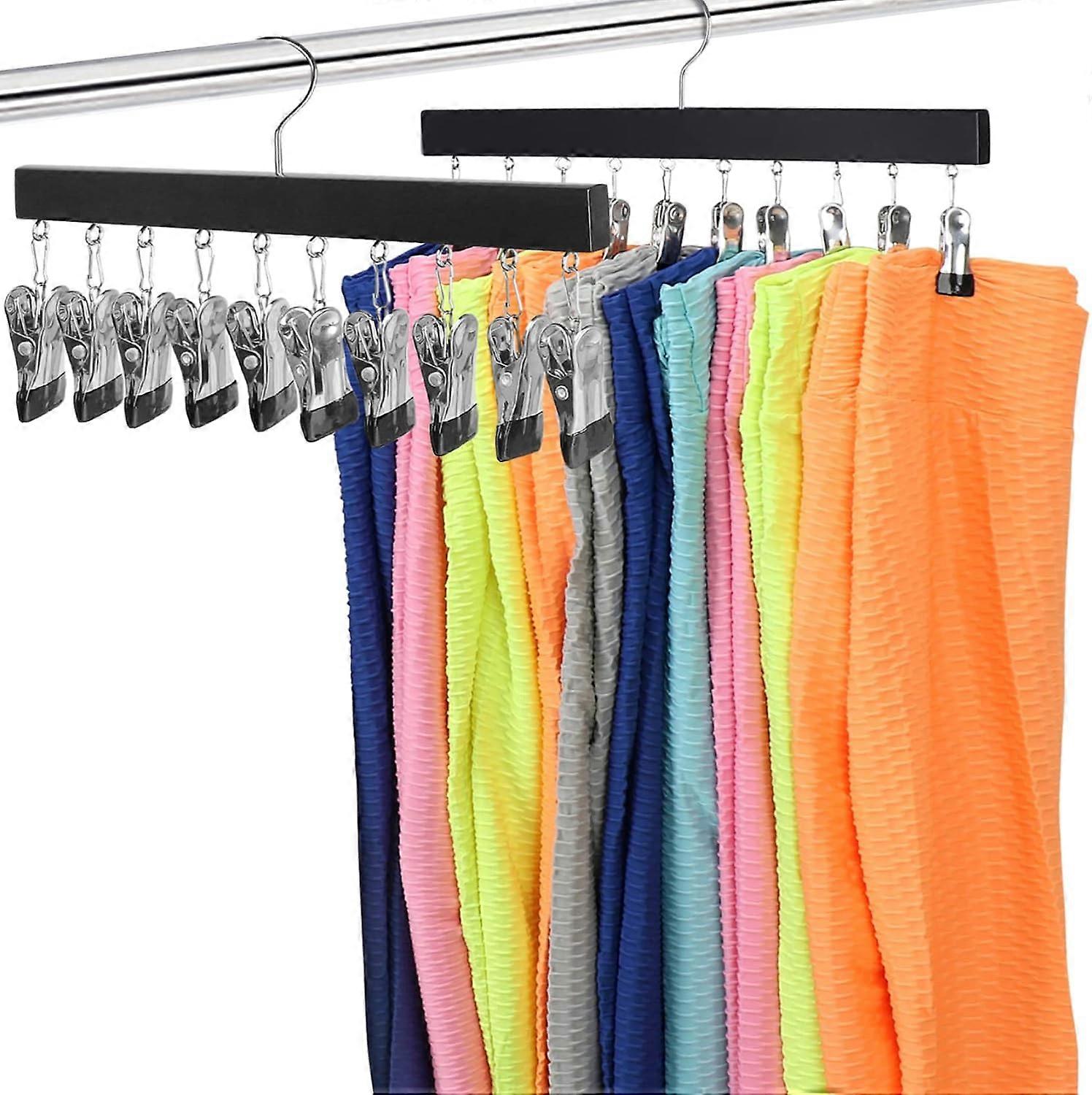 Space-Saving Rotatable Legging Organizer With Anti-Scratch Clips