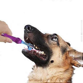 Three-Sided, Soft-Bristled, Ergonomic Pet Toothbrush