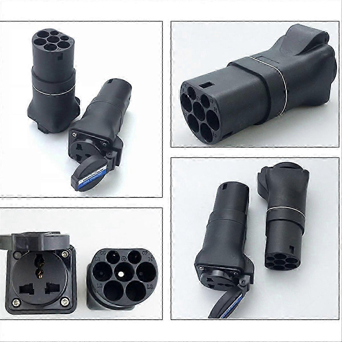 EVSE Adapter Portable EV Plug Type 2 to 2 Pin Socket,EU Plug