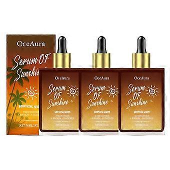 3x Oceaura Bronze-Tone Hair Darkening Essence Suitable For Whole Body, Natural And Long-Lasting Color, Summer Nourishing, Shiny Skin