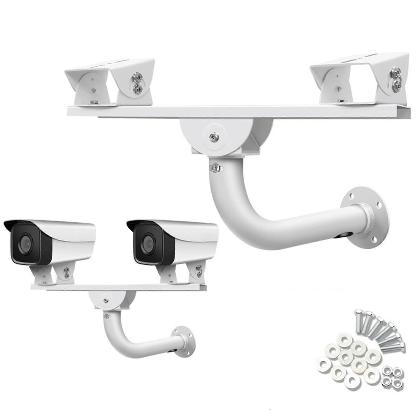 Universal Dual CCTV Camera Wall Mount Bracket, 50cm LType Arm with Adjustable Dual Camera Mount Kit