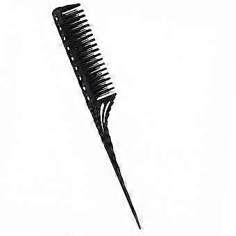 Pente profissional para cabelo com cabo, ferramenta de styling antiestática para cabeleireiros (preto).