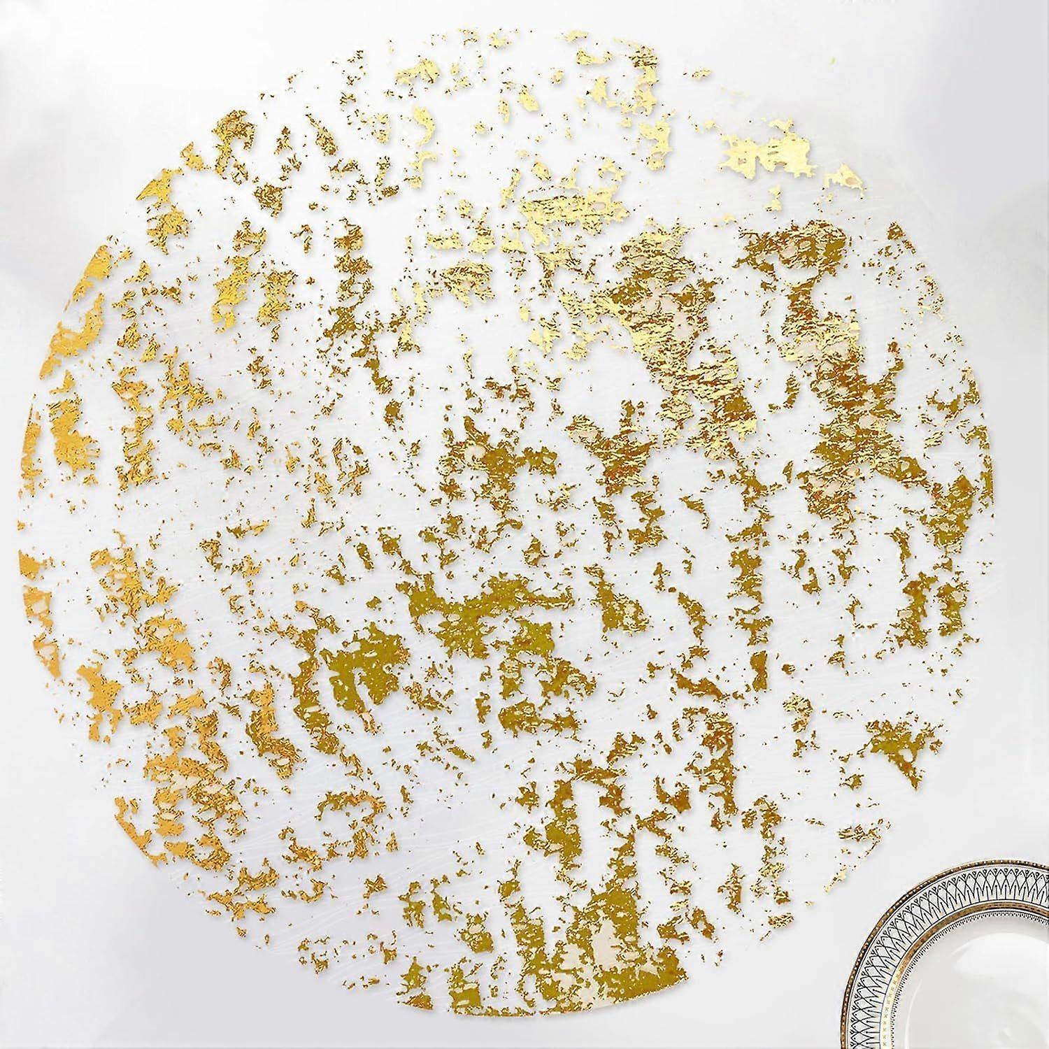 Gold Foil Round Disposable Placemats
