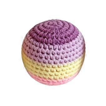 Handmade Crochet Footbag – Rainbow Smiley Face Bean Bags – for Kids Outdoor Juggling Play_YtJnX
