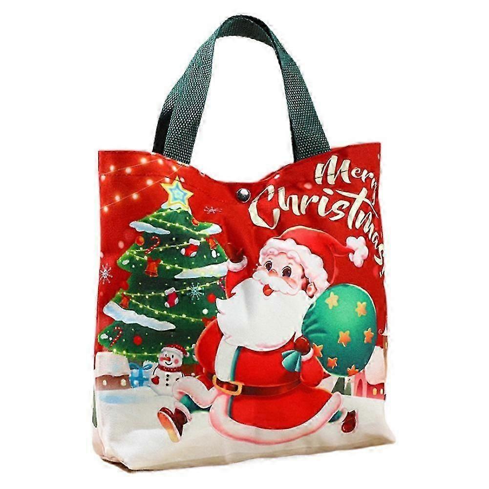 Canvas Christmas Drawstring Gift Bag