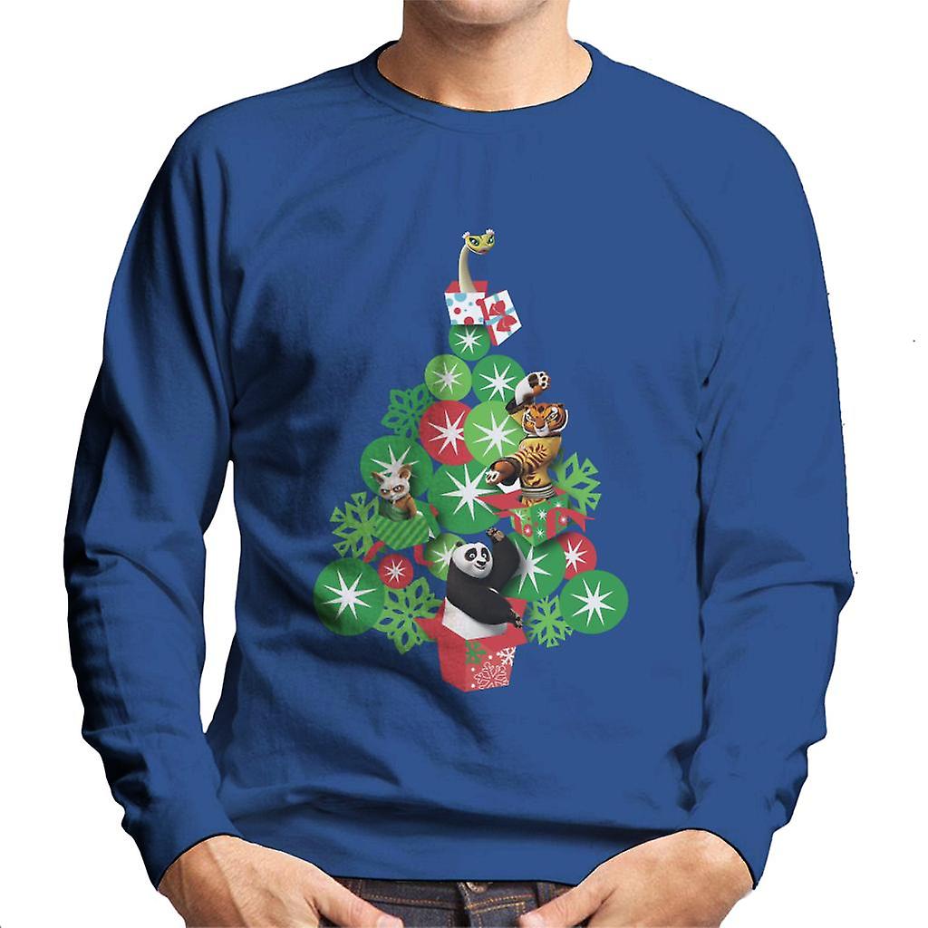 Kung Fu Panda Christmas Tree Characters Men's Sweatshirt